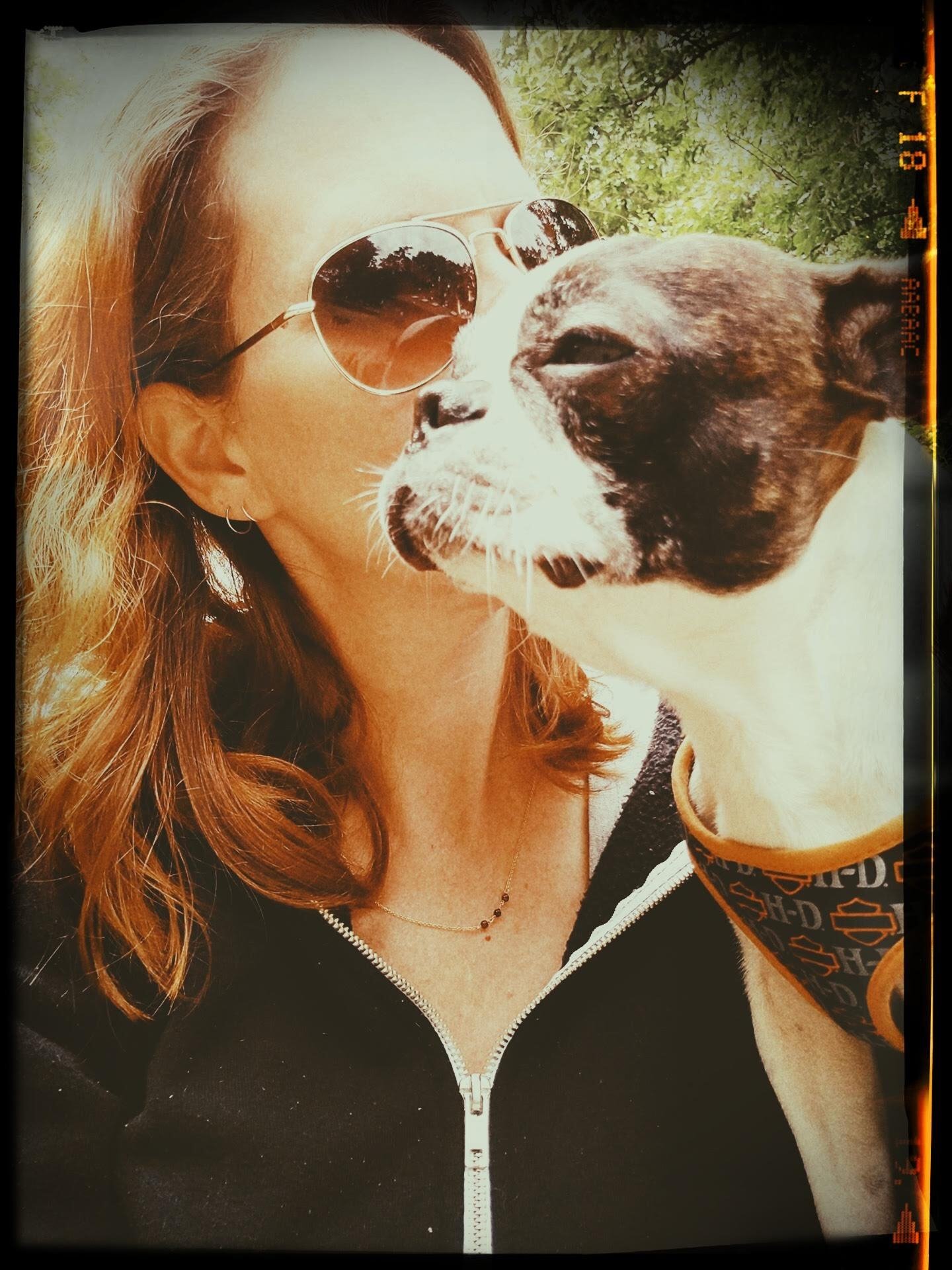 Girl with her dog